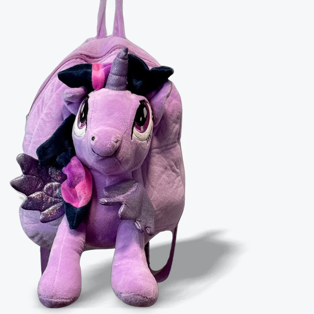 My Little Pony Backpack Twilight Sparkle Plush Purple Senior Bookbag Schoolbag
